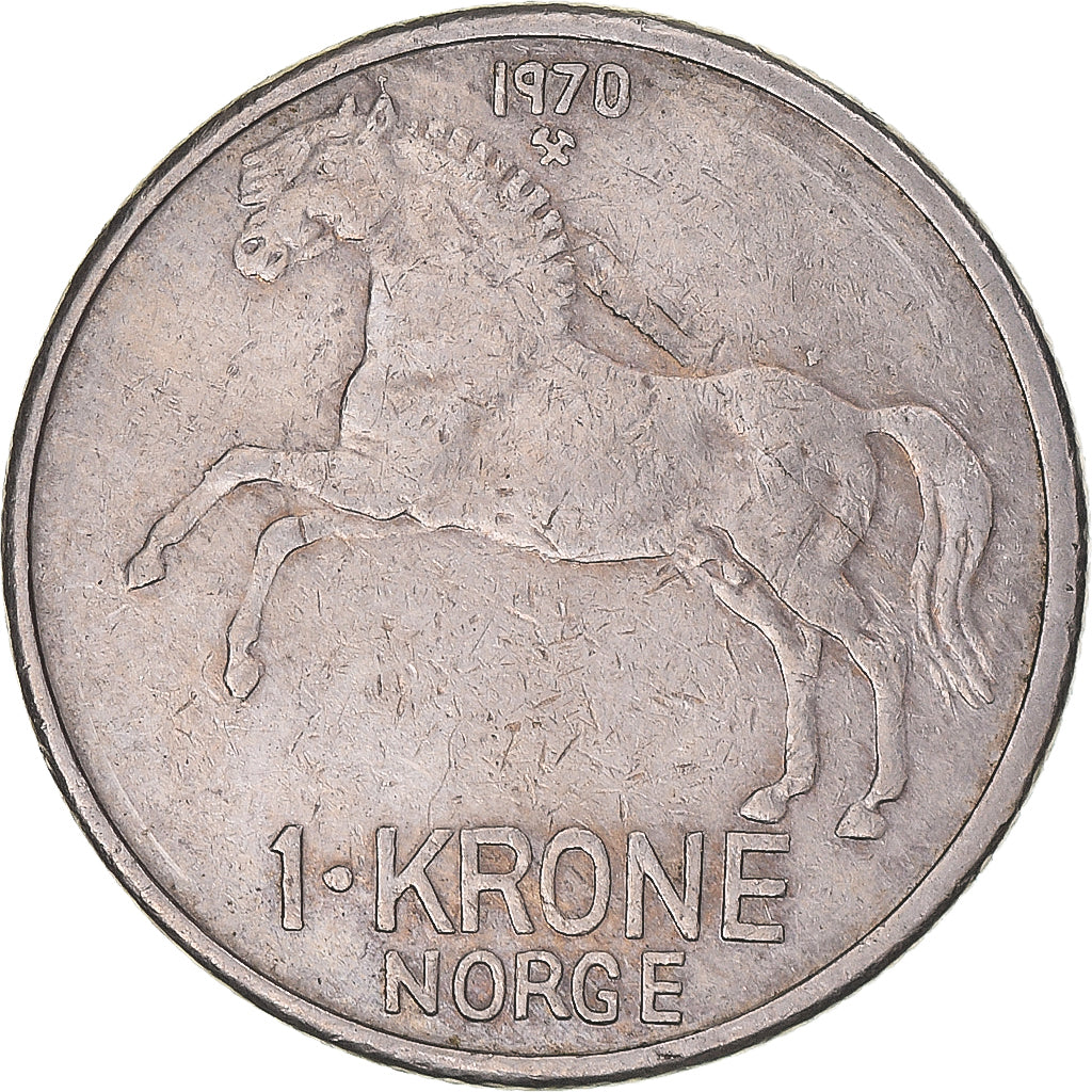 Moneta, Norwegia, Krone, 1970