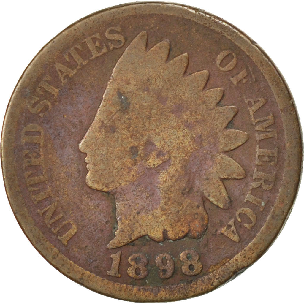 UNITED STATES, Indian Head Cent, Cent, 1898, U.S. Mint, KM #90a, VF(20-25),...