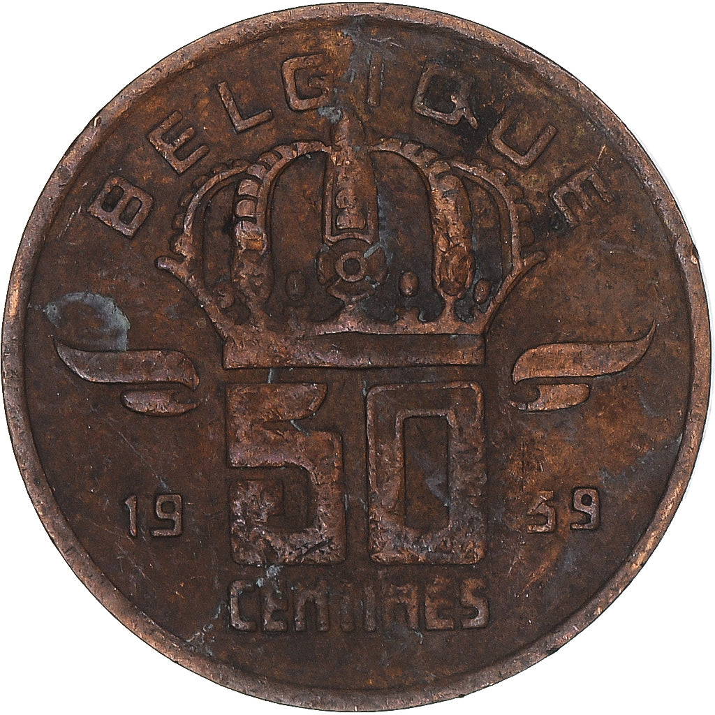 Munten, België, 50 Centimes, 1959