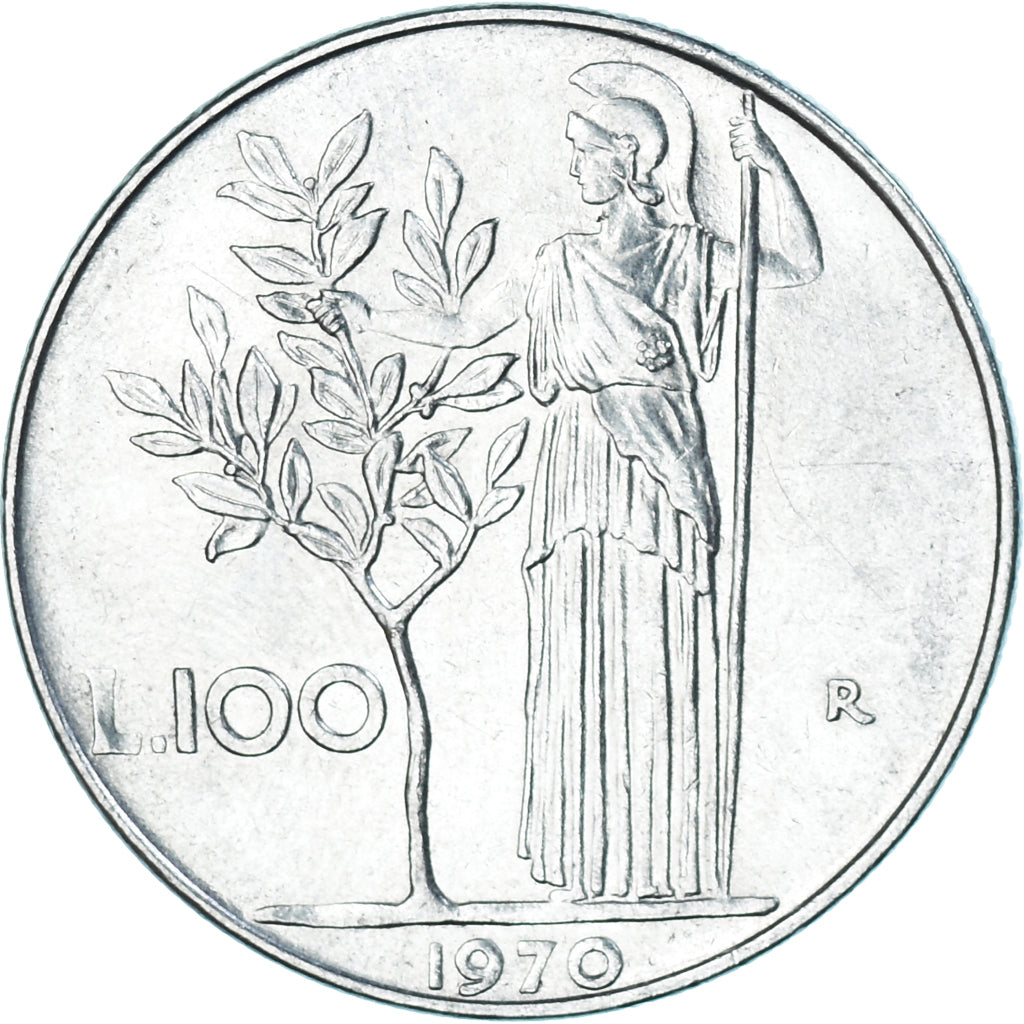 Moneda, Italia, 100 Lire, 1970