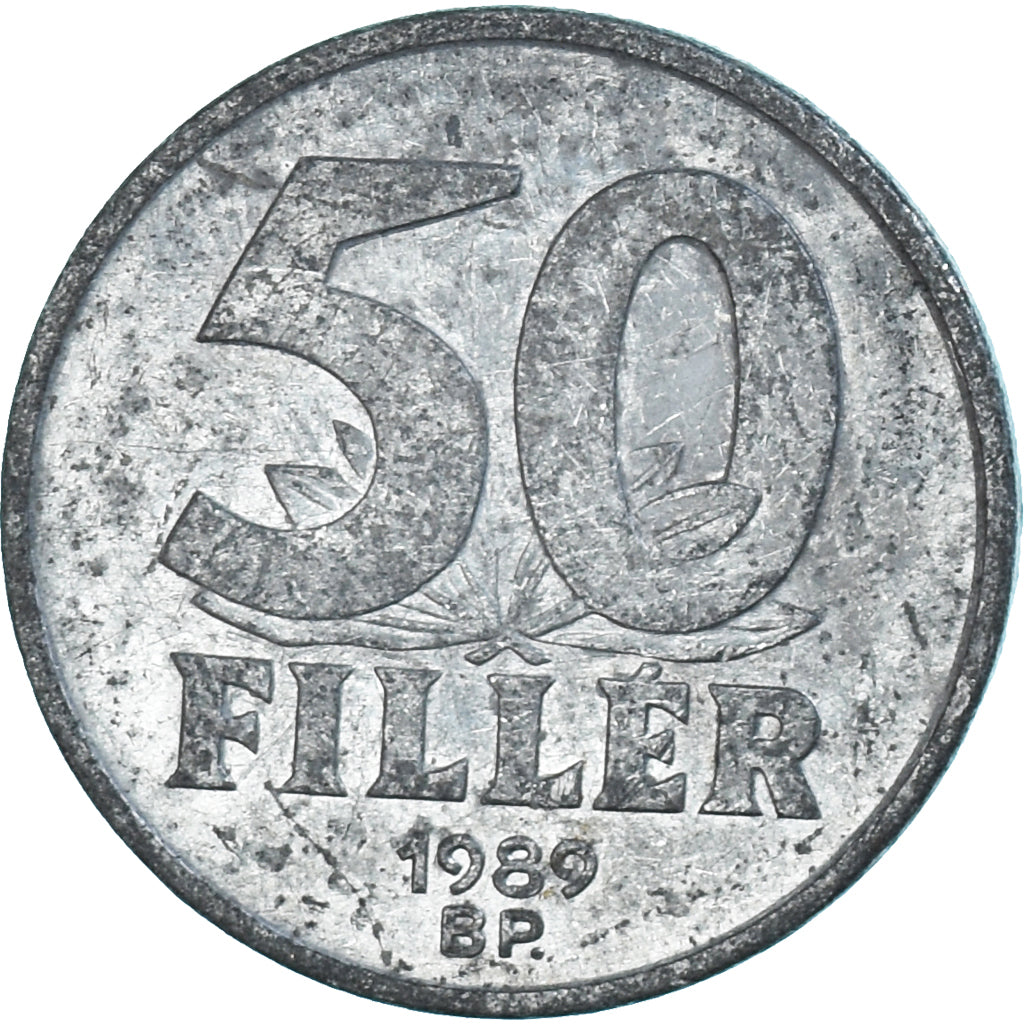 Moneta, Ungheria, 50 Fillér, 1989
