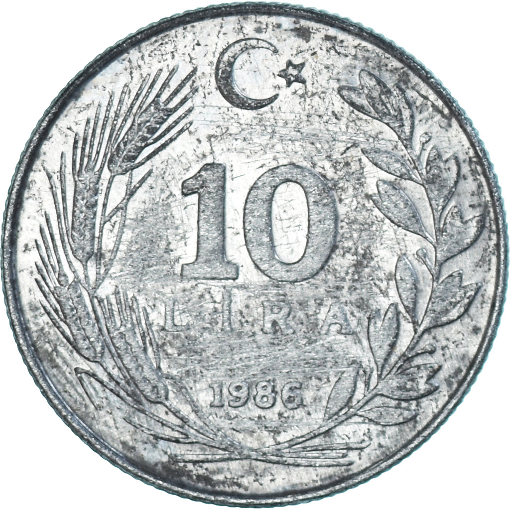 Munten, Turkije, 10 Lira, 1986