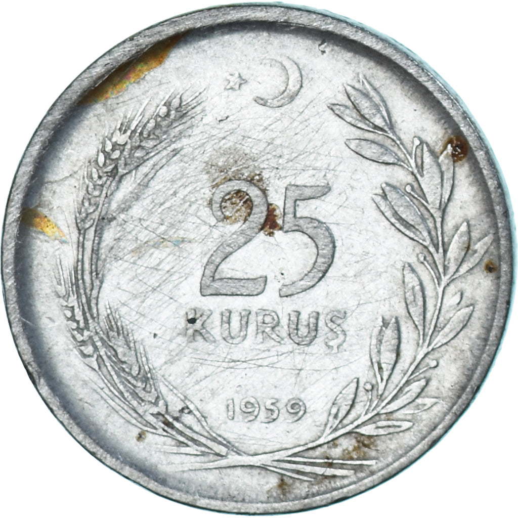 Münze, Türkei, 25 Kurus, 1959