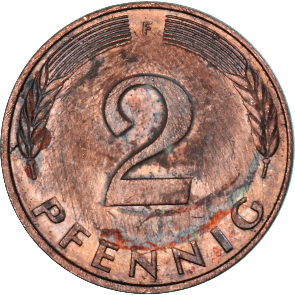 Moeda, Alemanha, 2 Pfennig, 1991