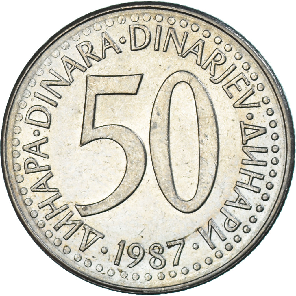 Munten, Joegoslaviëe, 50 Dinara, 1987