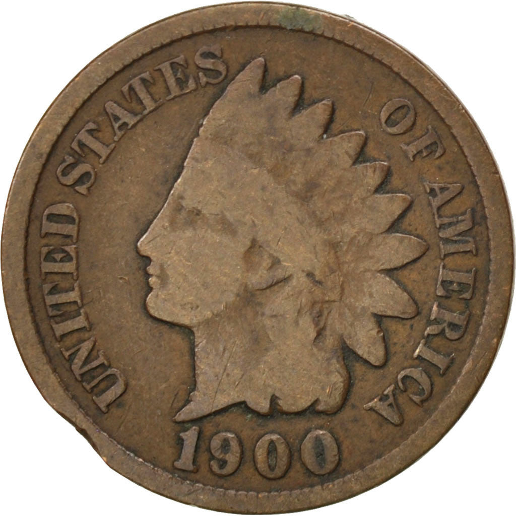 UNITED STATES, Indian Head Cent, Cent, 1900, U.S. Mint, KM #90a, VF(20-25),...