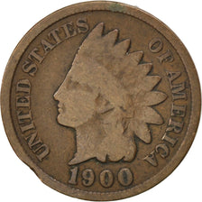 UNITED STATES, Indian Head Cent, Cent, 1900, U.S. Mint, KM #90a, VF(20-25),...