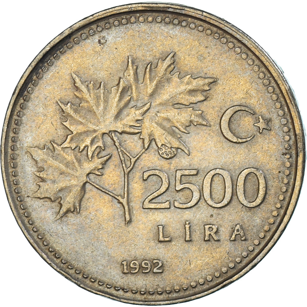 Münze, Türkei, 2500 Lira, 1992