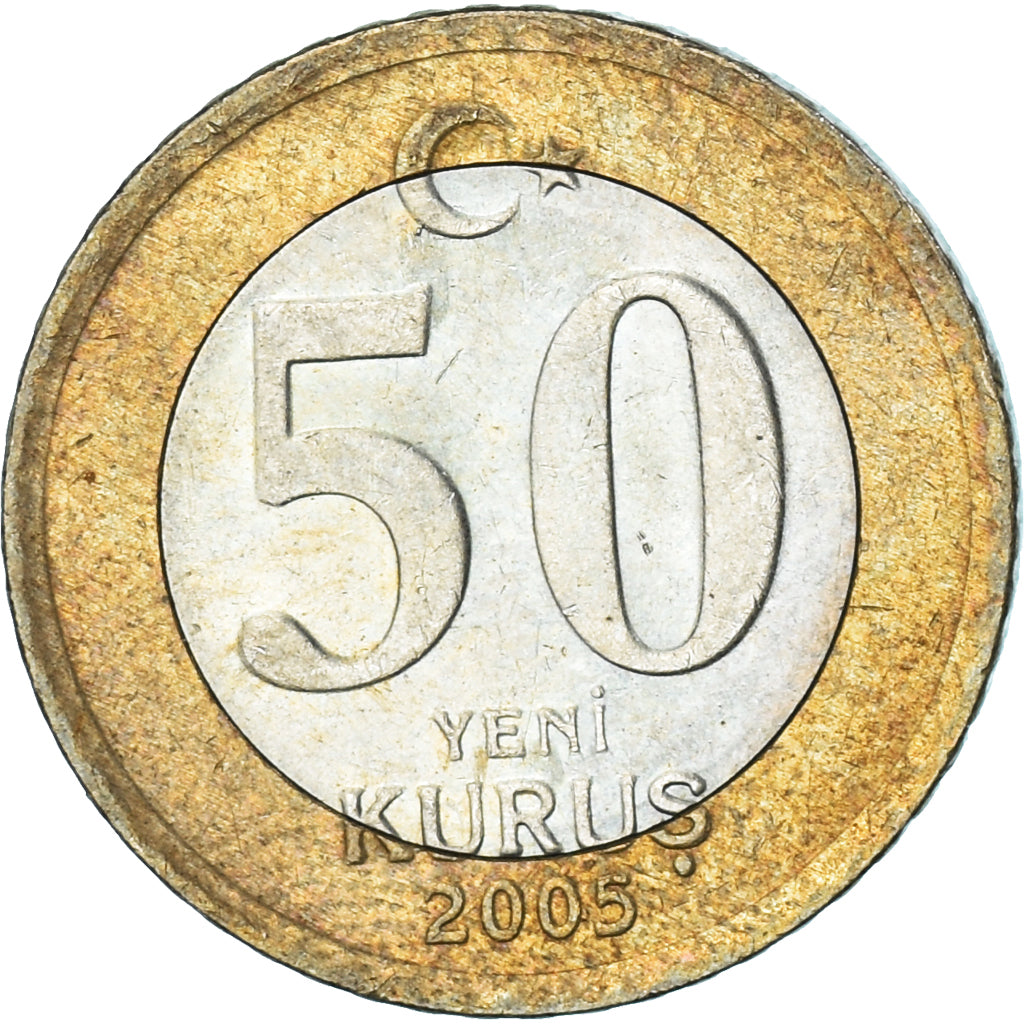 Moneda, Turquía, 50 New Kurus, 2005