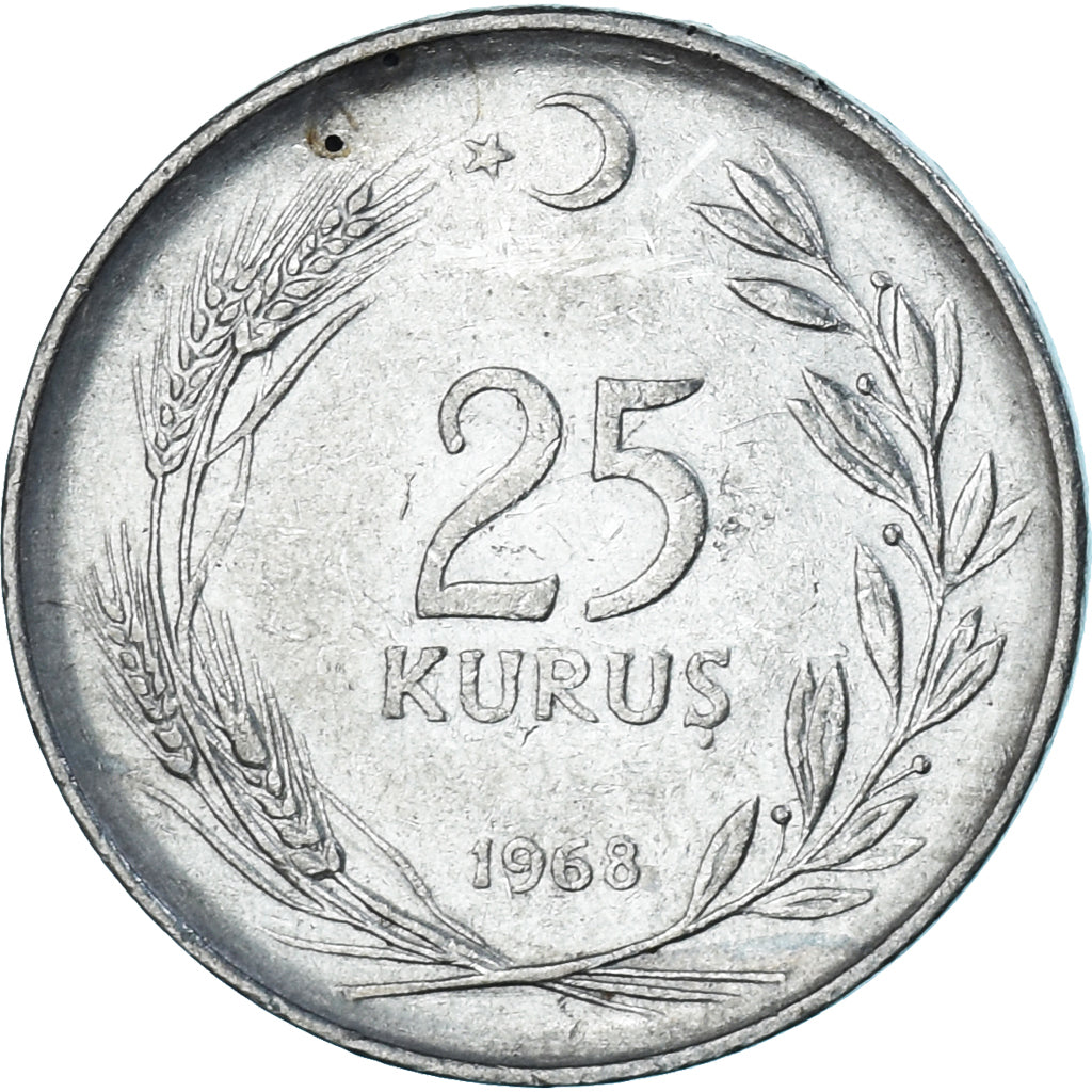 Münze, Türkei, 25 Kurus, 1968