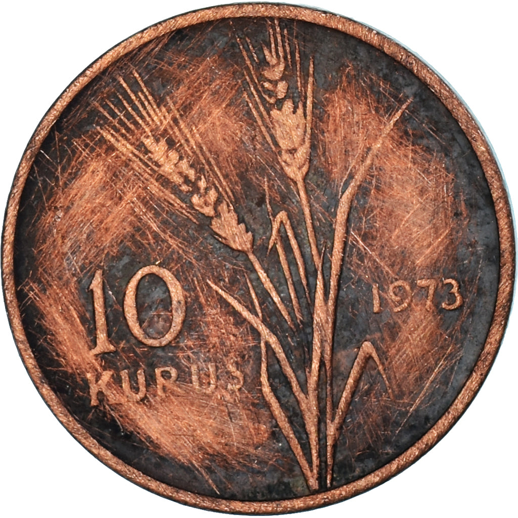 Moneda, Turquía, 10 Kurus, 1973