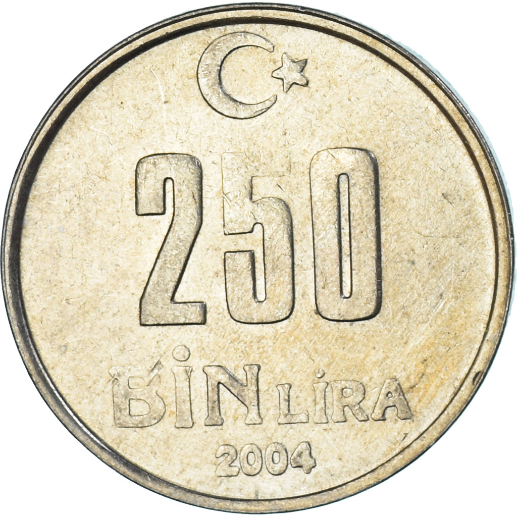 Munten, Turkije, 250000 Lira, 2004