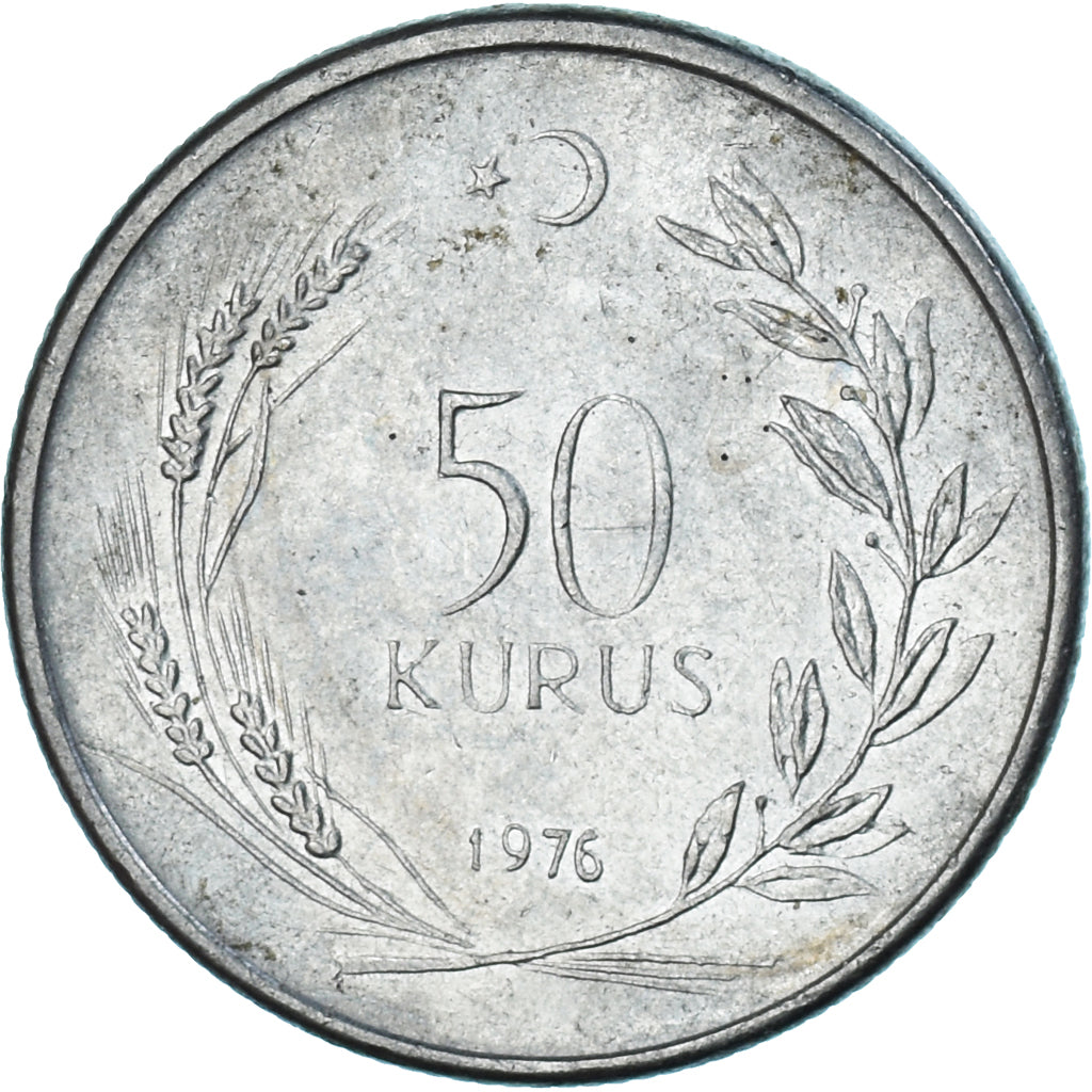 Moneda, Turquía, 50 Kurus, 1976