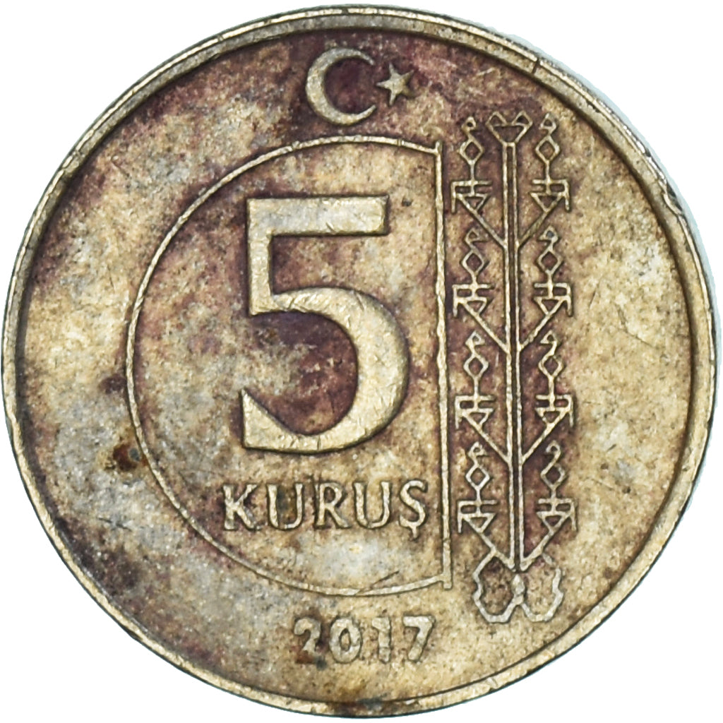 Moeda, Turquia, 5 Kurus, 2017