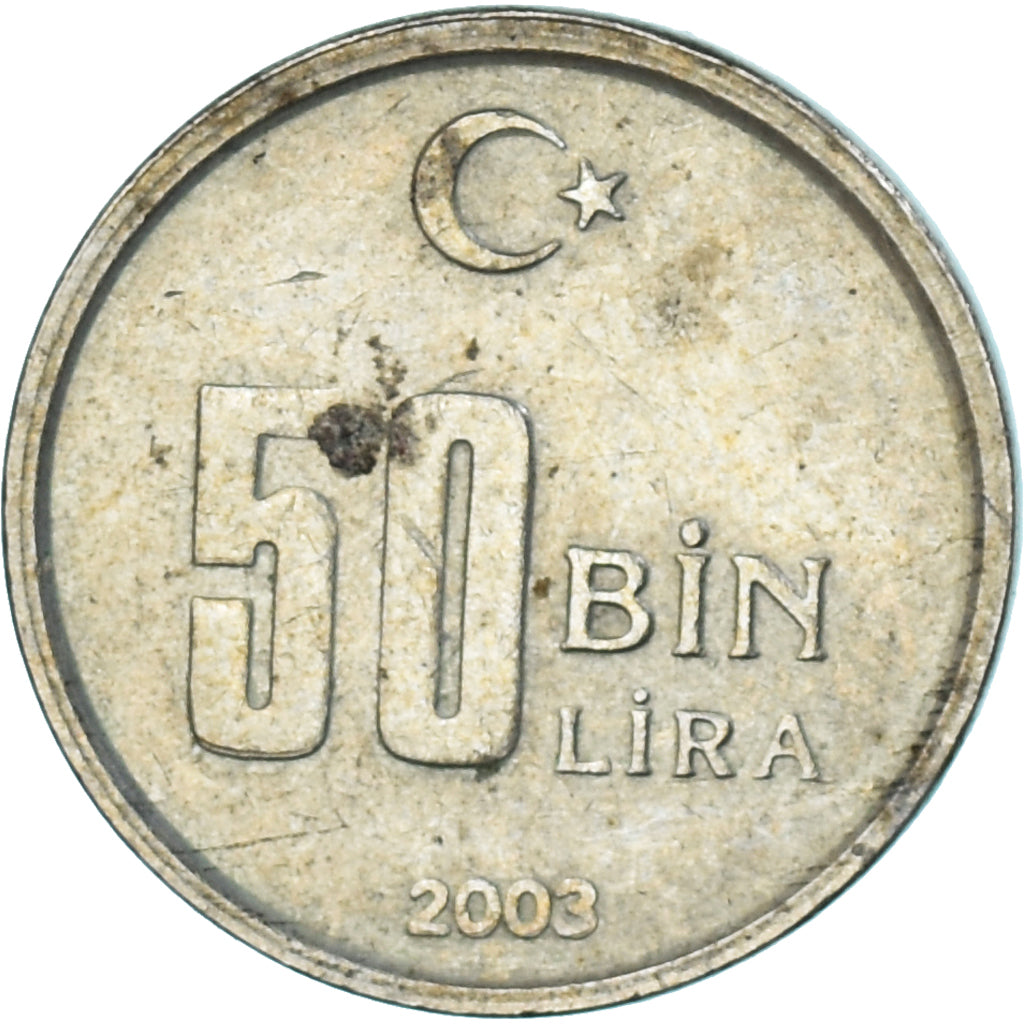 Münze, Türkei, 50000 Lira, 50 Bin Lira, 2003