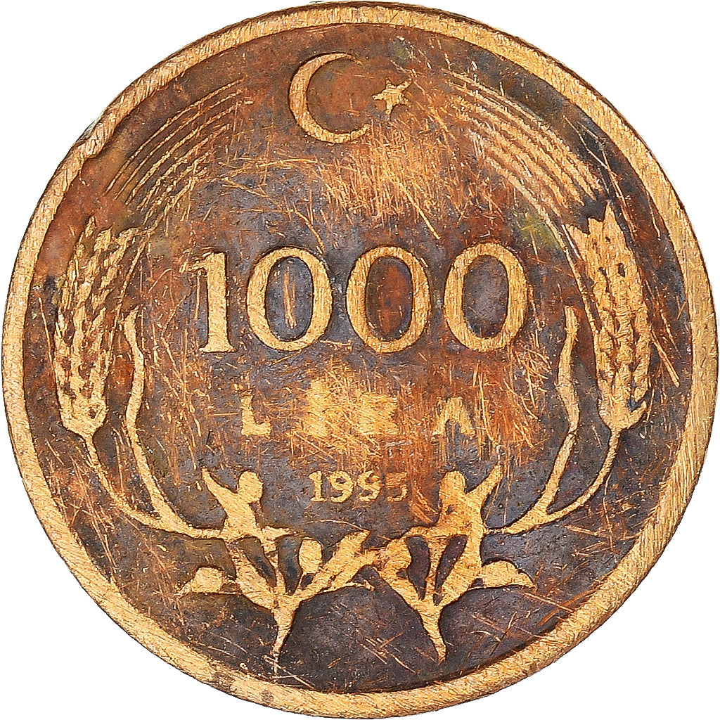 Münze, Türkei, 1000 Lira, 1995