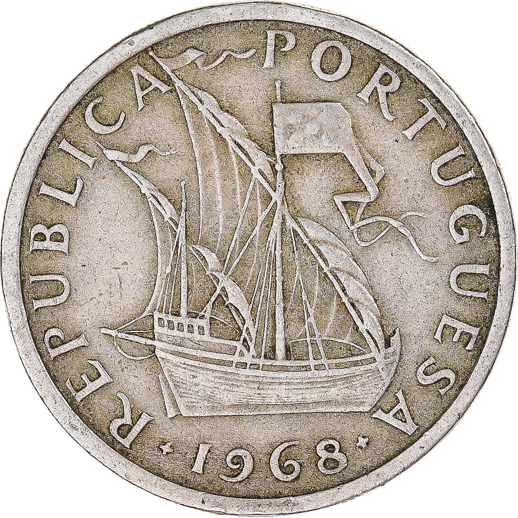 Münze, Portugal, 5 Escudos, 1968