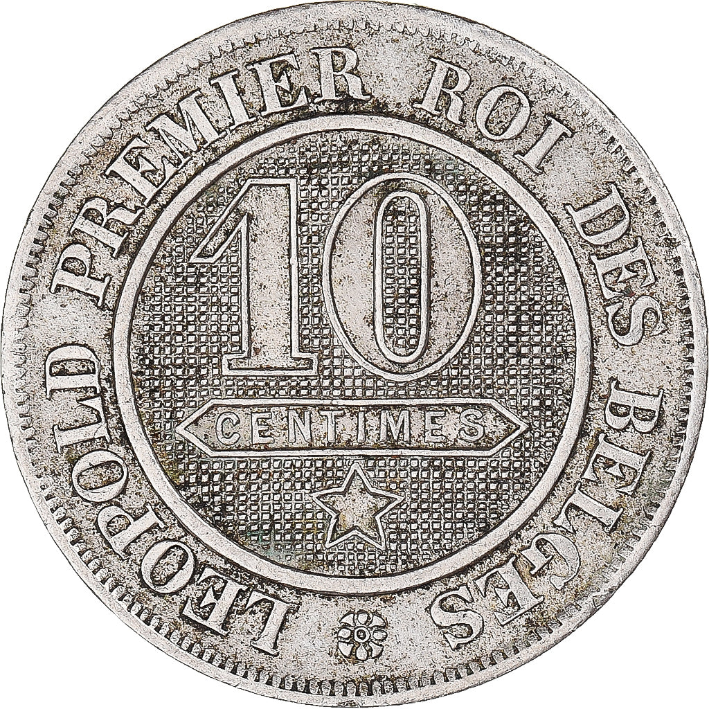 Moeda, Bélgica, 10 Centimes, 1862