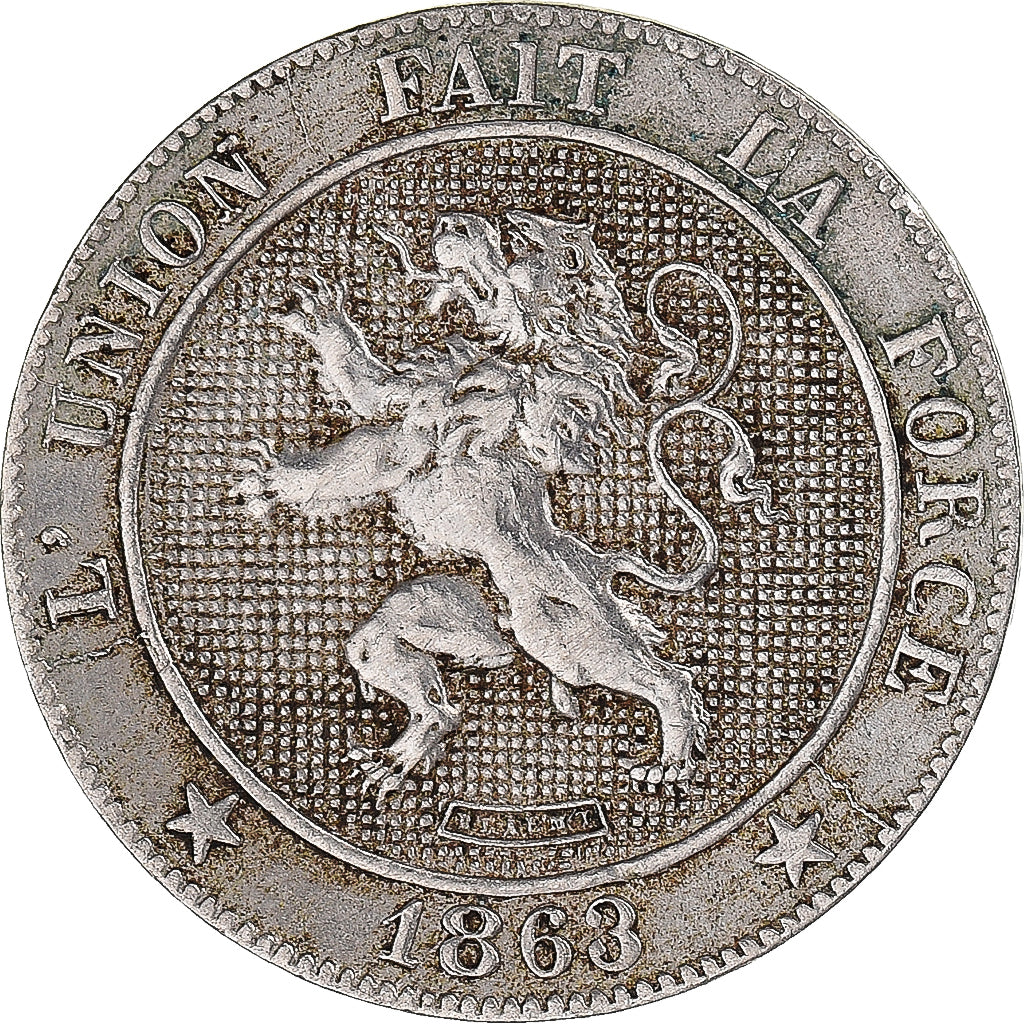 Moneda, Bélgica, 5 Centimes, 1863