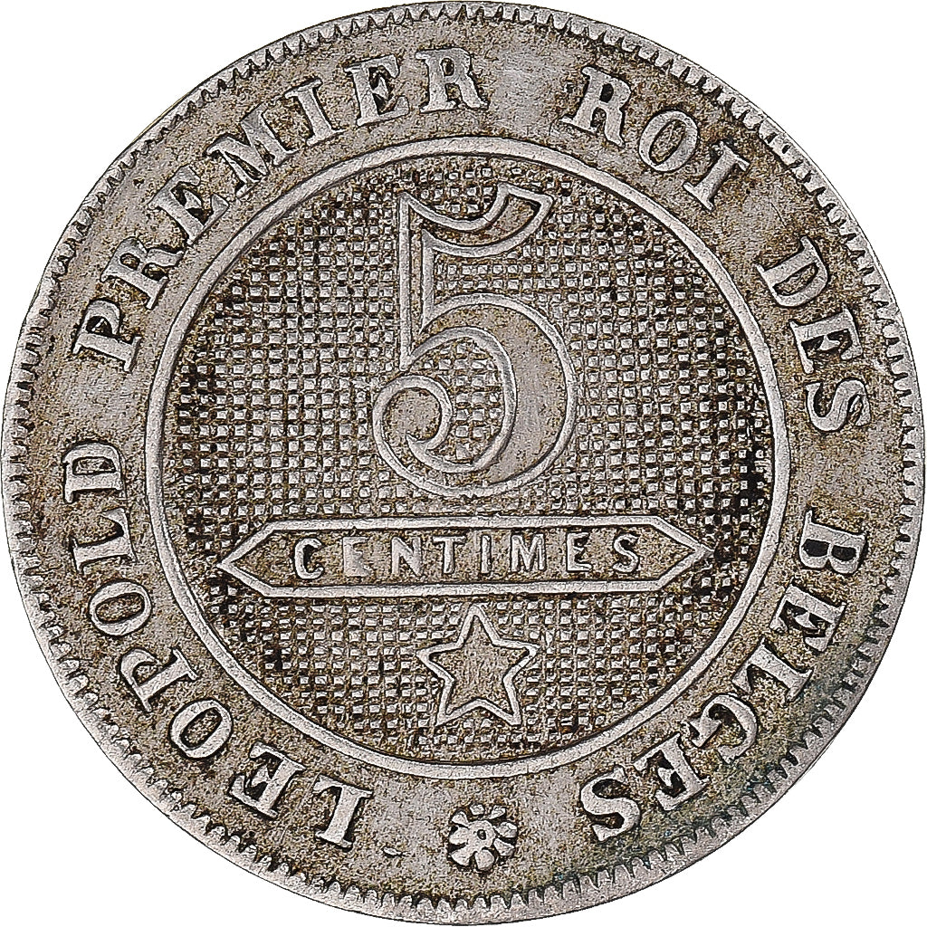 Moneda, Bélgica, 5 Centimes, 1863