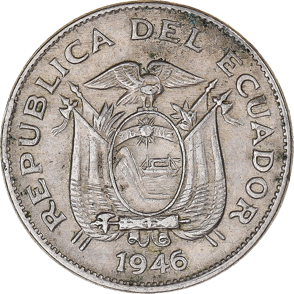 Monnaie, Équateur, 5 Centavos, Cinco, 1946