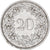 Münze, Schweiz, 20 Rappen, 1919