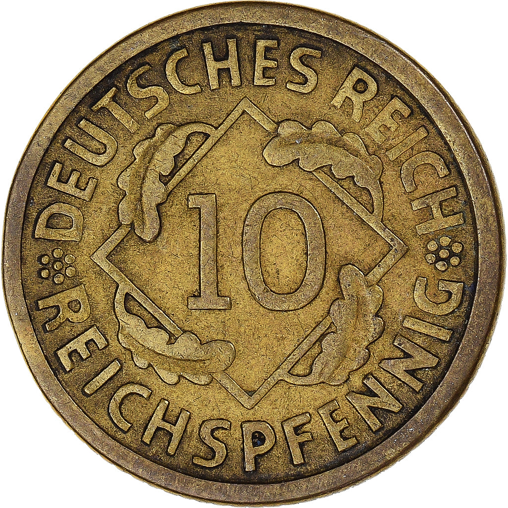 Moeda, Alemanha, 10 Reichspfennig, 1926