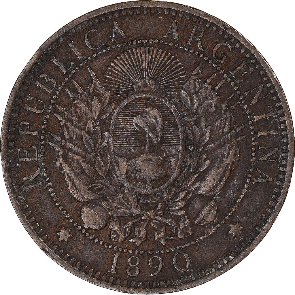 Moneda, Argentina, 2 Centavos, 1890