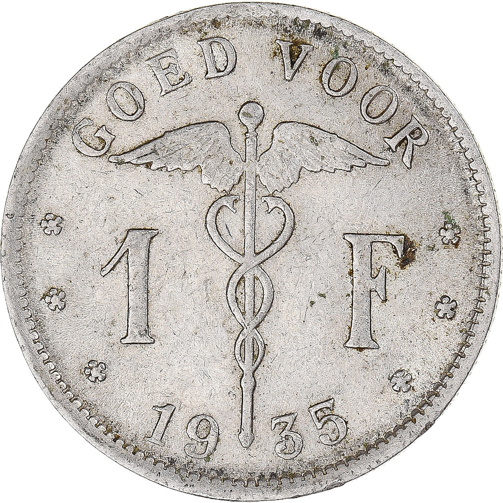 Moneda, Bélgica, Franc, 1935