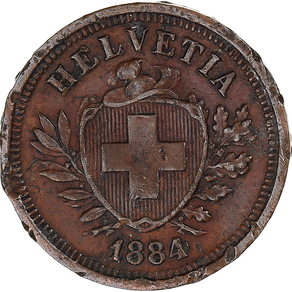 Münze, Schweiz, Rappen, 1884
