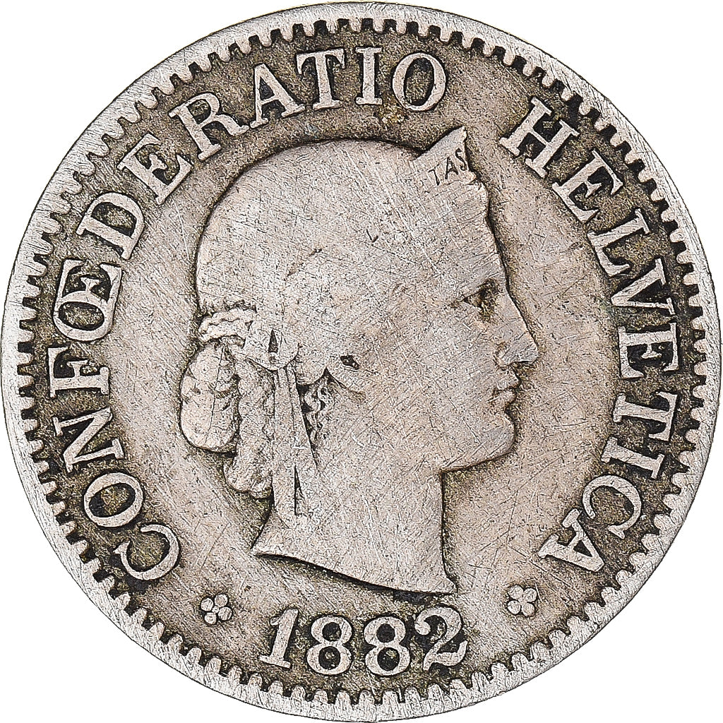 Münze, Schweiz, 10 Rappen, 1882
