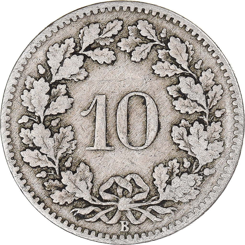 Münze, Schweiz, 10 Rappen, 1882