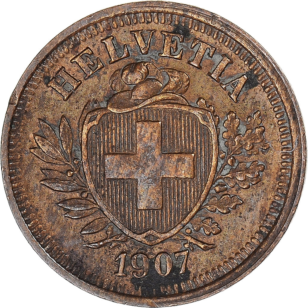 Moneta, Szwajcaria, Rappen, 1907