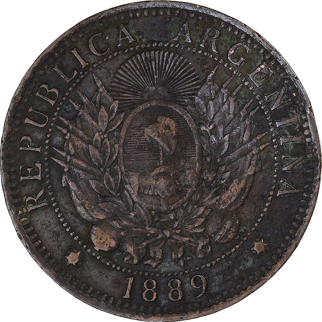 Moeda, Argentina, 2 Centavos, 1889