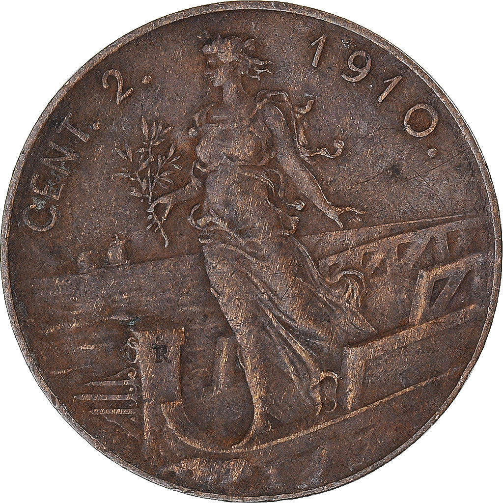 Moneta, Włochy, 2 Centesimi, 1910
