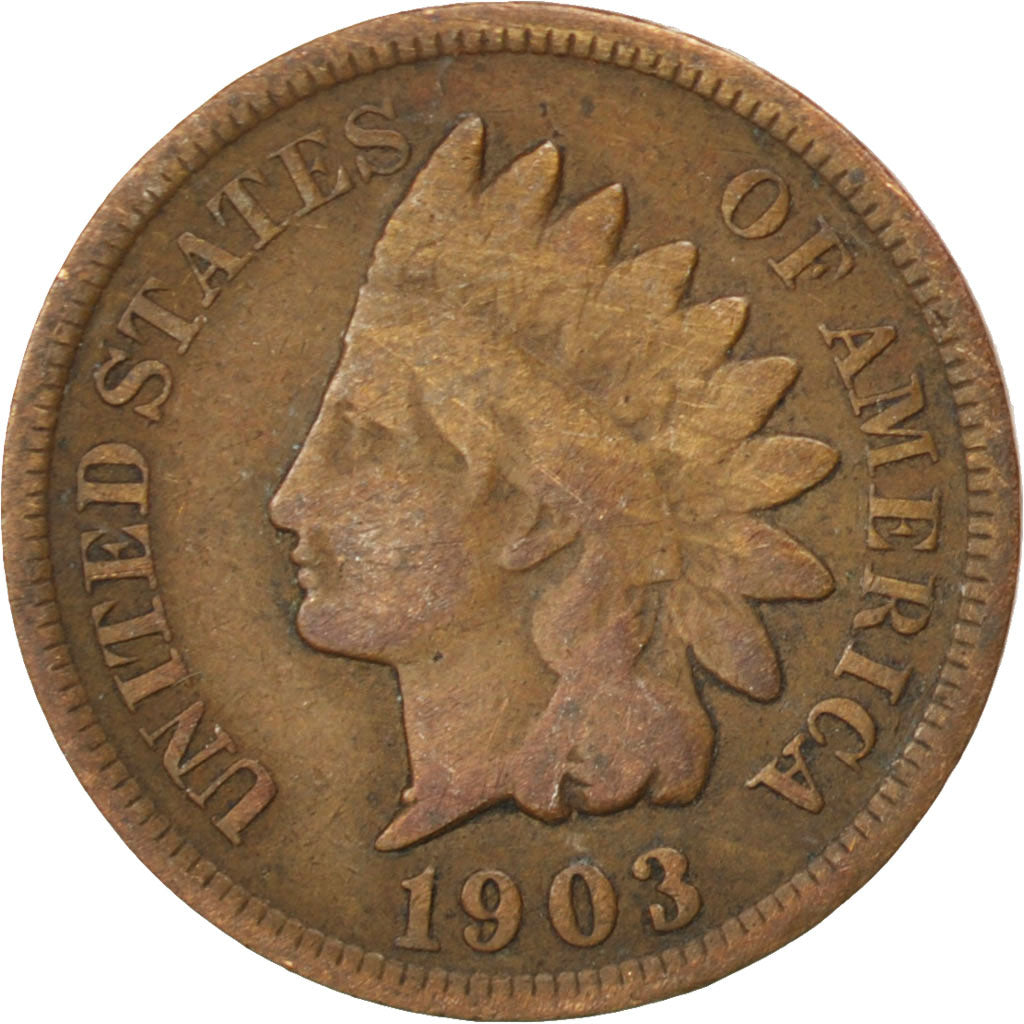 UNITED STATES, Indian Head Cent, Cent, 1903, U.S. Mint, KM #90a, VF(20-25),...