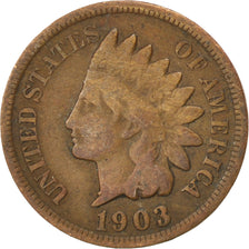 UNITED STATES, Indian Head Cent, Cent, 1903, U.S. Mint, KM #90a, VF(20-25),...