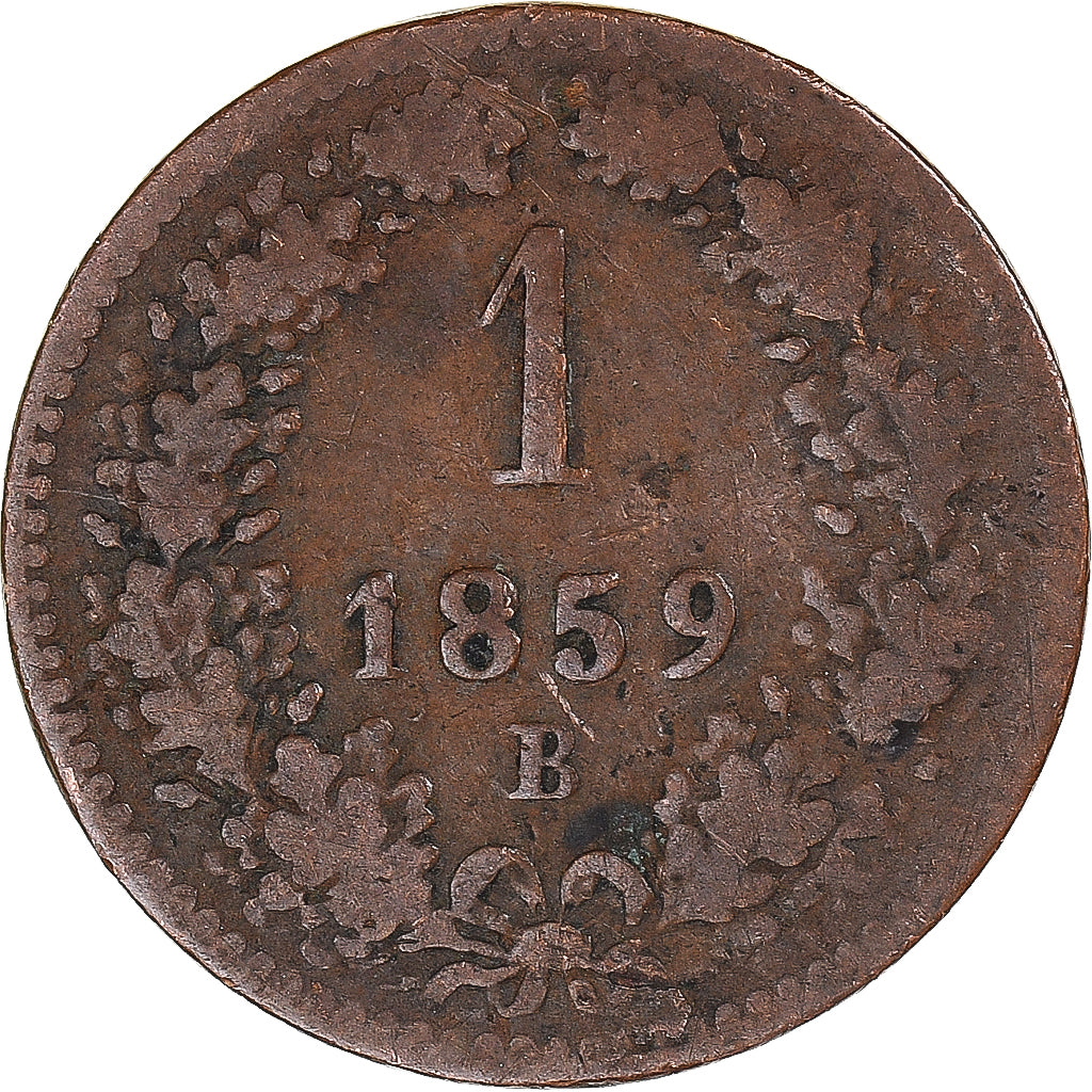 Moeda, Áustria, Kreuzer, 1859