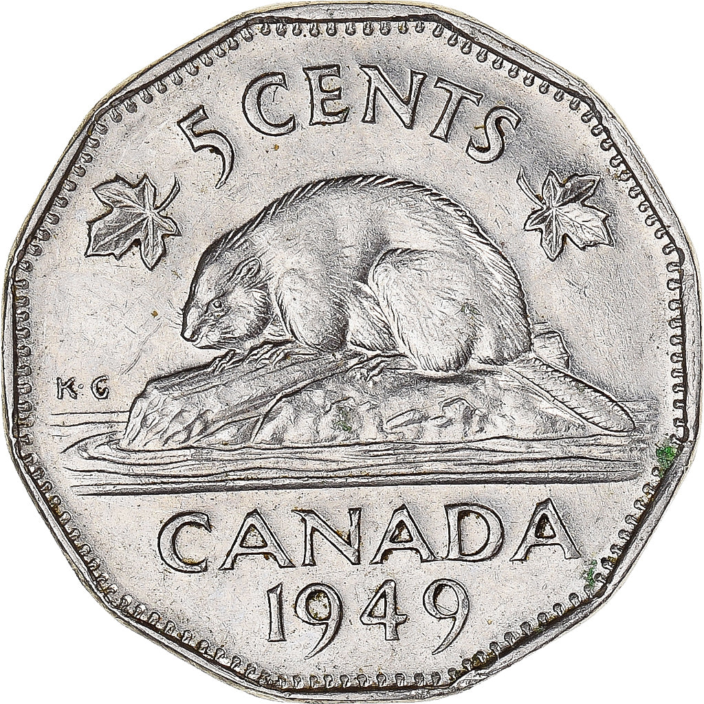 Coin, Canada, 5 Cents, 1949