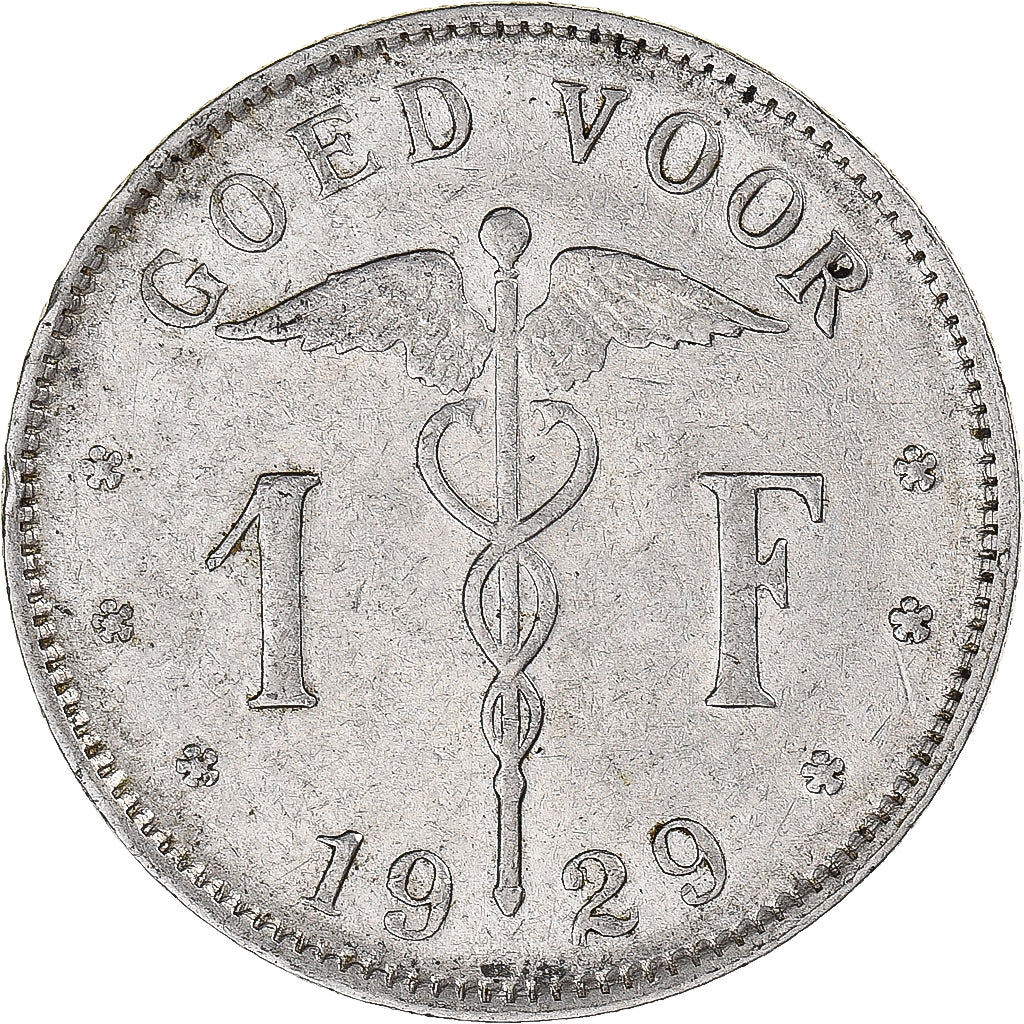Moeda, Bélgica, Franc, 1929