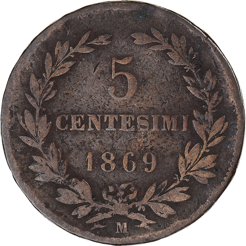 Munten, San Marino, 5 Centesimi, 1869