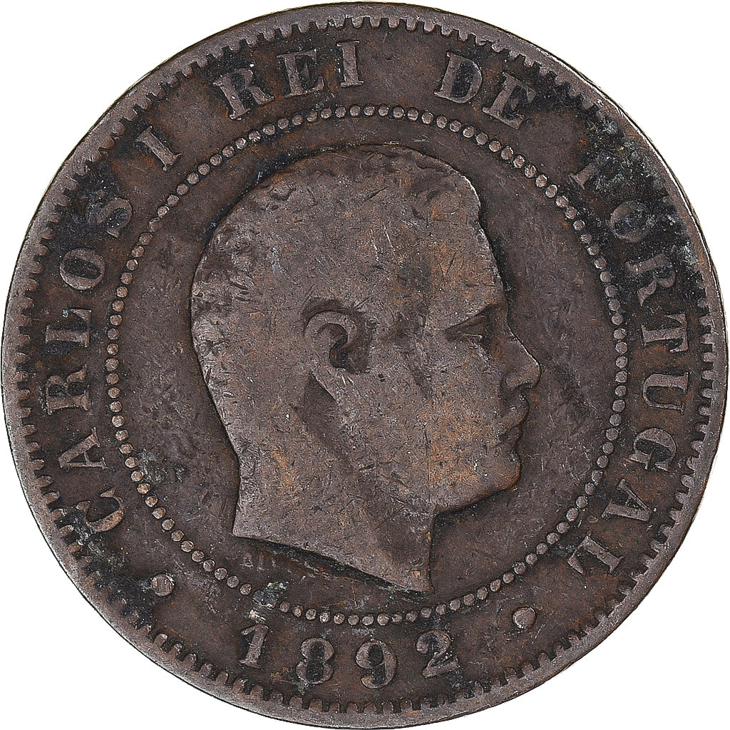 Münze, Portugal, 10 Reis, 1892