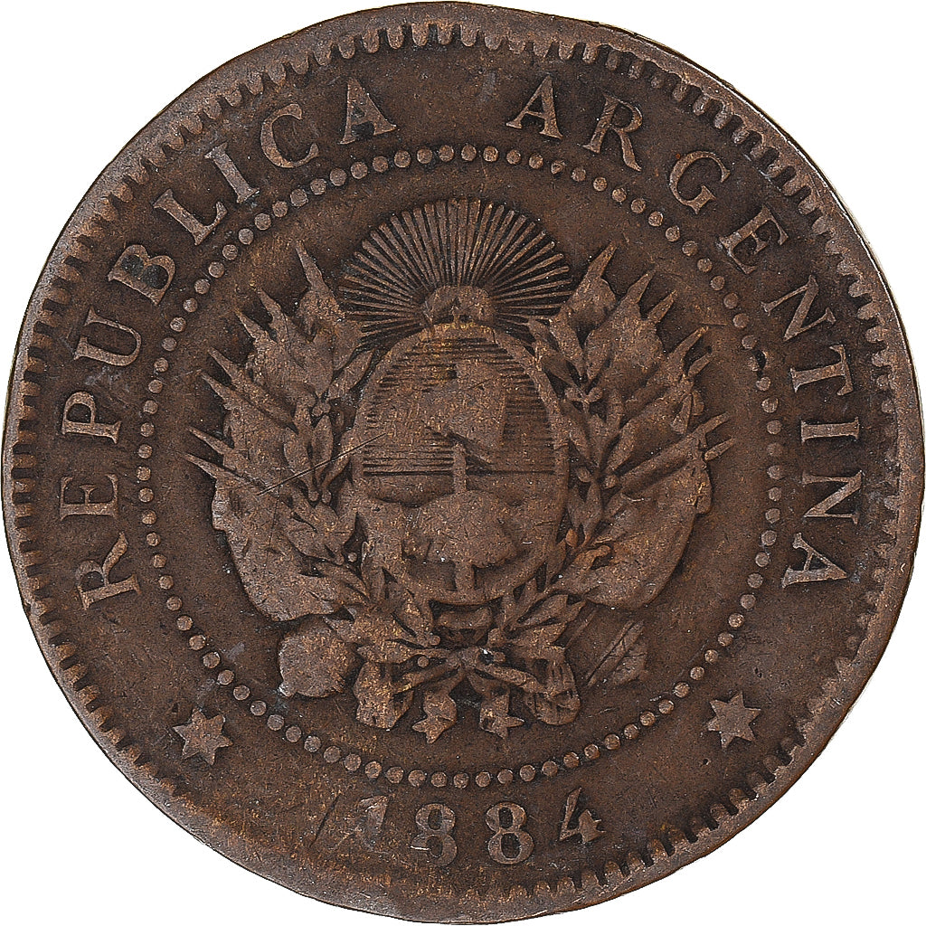 Moeda, Argentina, Centavo, 1884