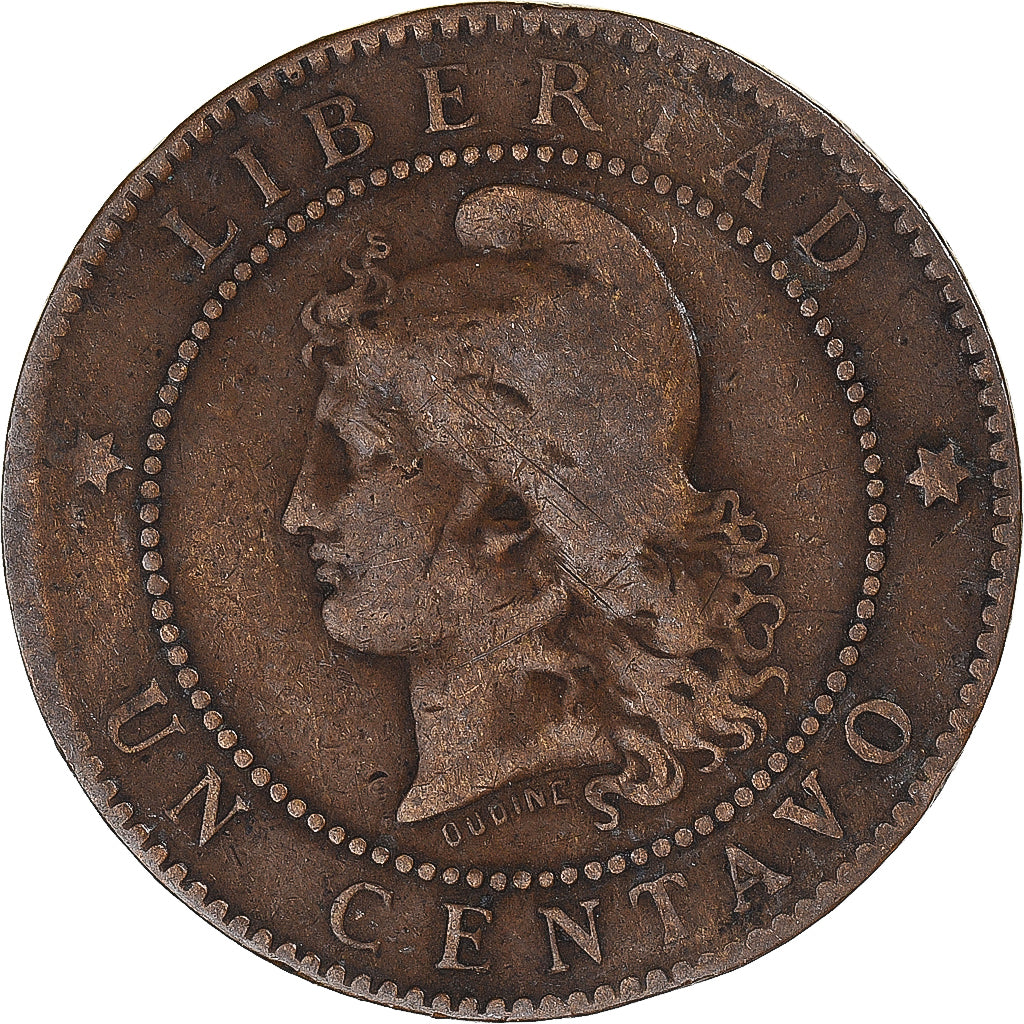 Moeda, Argentina, Centavo, 1884