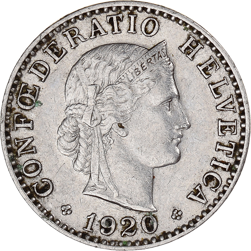 Munten, Zwitserland, 20 Rappen, 1920