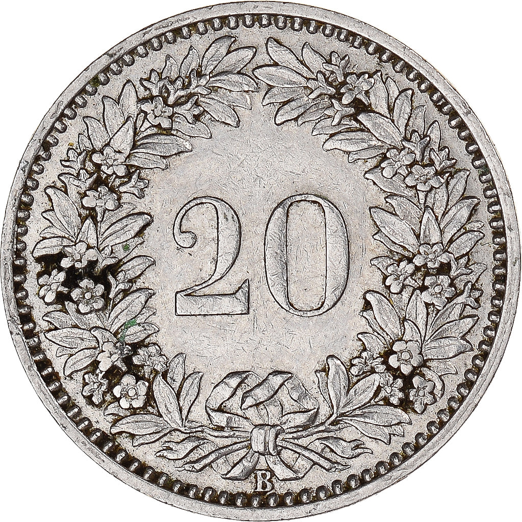 Munten, Zwitserland, 20 Rappen, 1920