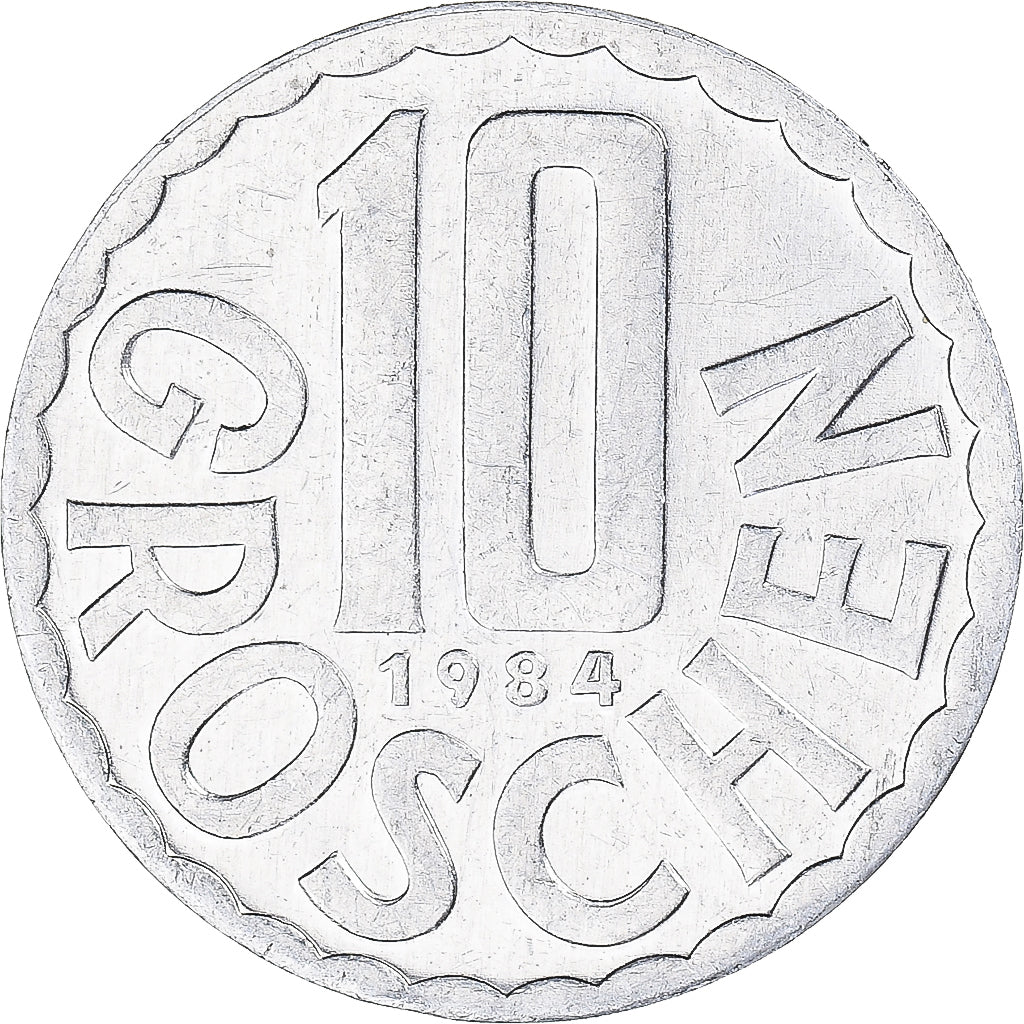 Moeda, Áustria, 10 Groschen, 1984
