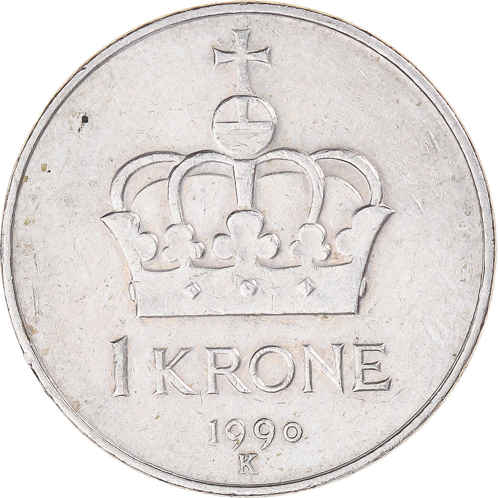 Moneta, Norwegia, Krone, 1990