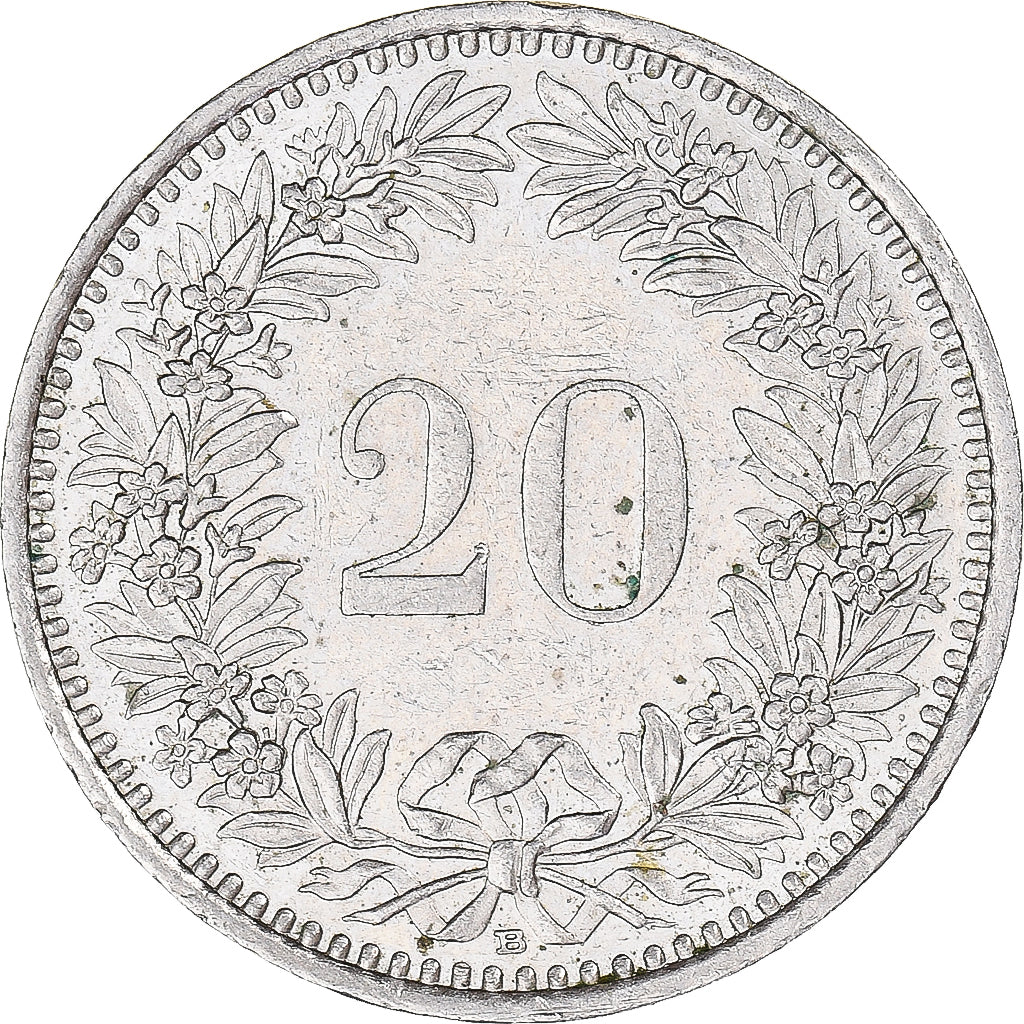 Münze, Schweiz, 20 Rappen, 1987