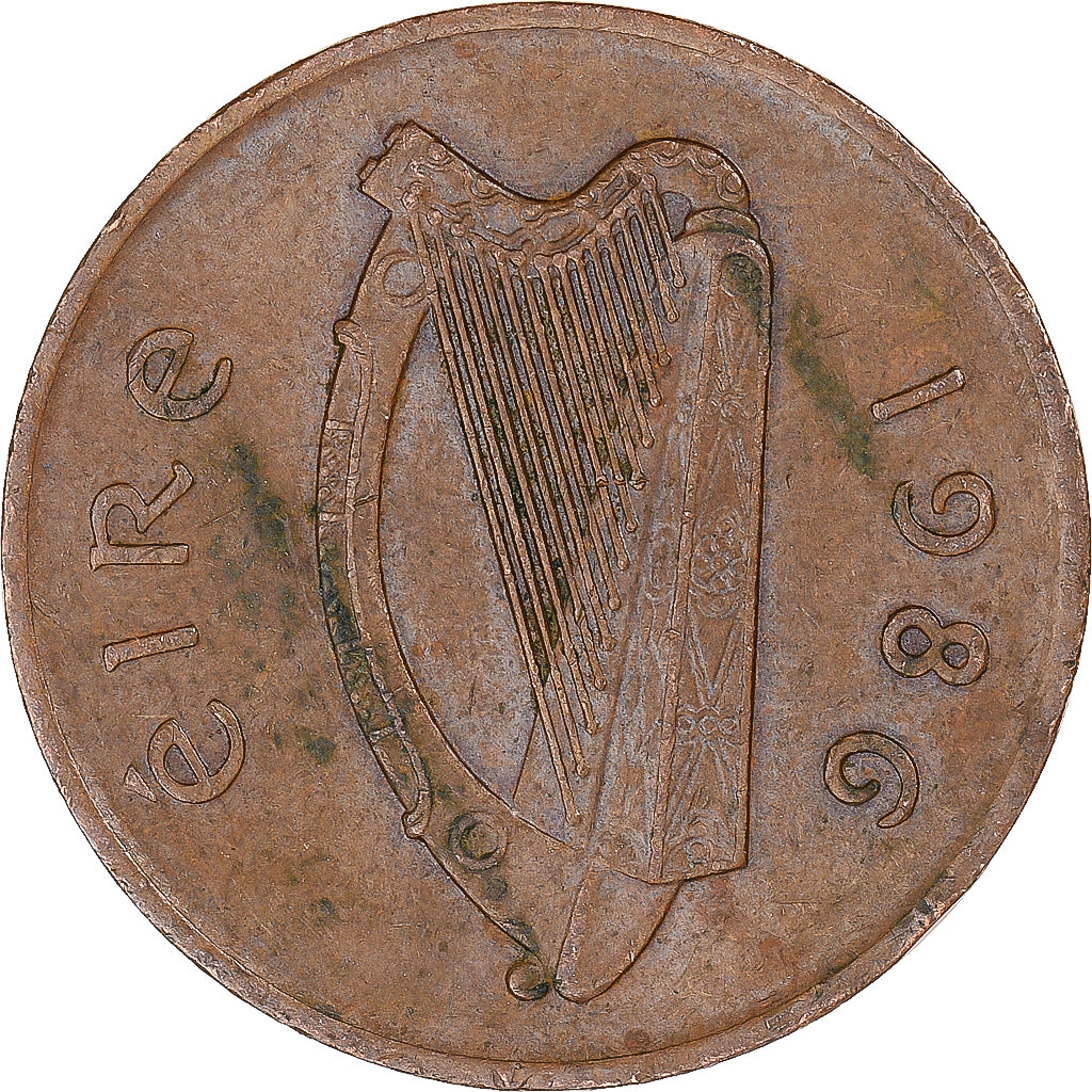 Moneta, Irlanda, 2 Pence, 1986